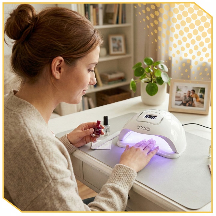 LAMPA DO PAZNOKCI UV LED 80W DO HYBRYD ŻELI MOCNA HYBRYDY SUN X5 MAX LCD Głębokość produktu 22.59 cm